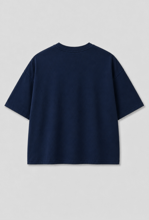 CAMISETA BOXY LISA - AZUL MARINHO